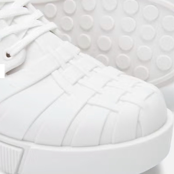 Melissa Shadow flatform ankle boots white women’s sz 9 lace up round front - Picture 4 of 12